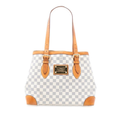 Louis Vuitton B Louis Vuitton White Damier Canvas Fabric Damier Azur Hampstead MM Spain