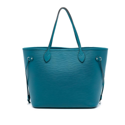 Louis Vuitton AB Louis Vuitton Blue Turquoise Epi Leather Leather Epi Neverfull MM France