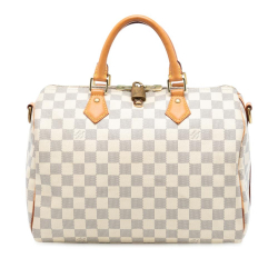 Louis Vuitton B Louis Vuitton White Damier Canvas Fabric Damier Azur Speedy Bandouliere 30 France