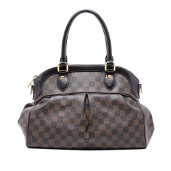 Louis Vuitton B Louis Vuitton Brown Damier Canvas Fabric Damier Ebene Trevi PM France