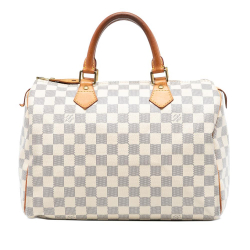 Louis Vuitton B Louis Vuitton White Damier Canvas Fabric Damier Azur Speedy 30 France