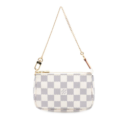 Louis Vuitton AB Louis Vuitton White Damier Canvas Fabric Damier Azur Mini Pochette Accessoires France