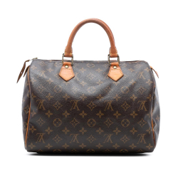 Louis Vuitton B Louis Vuitton Brown Monogram Canvas Fabric Monogram Speedy 30 France