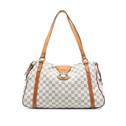 Louis Vuitton B Louis Vuitton White Damier Canvas Fabric Damier Azur Stresa GM France