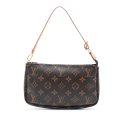 Louis Vuitton B Louis Vuitton Brown Monogram Canvas Fabric Monogram Pochette Accessoires Spain