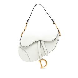 Christian Dior AB Dior White Calf Leather Grained skin Saddle Bag Italy