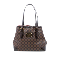 Louis Vuitton B Louis Vuitton Brown Damier Canvas Fabric Damier Ebene Hampstead MM France