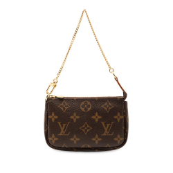 Louis Vuitton AB Louis Vuitton Brown Monogram Canvas Fabric Monogram Mini Pochette Accessoires France