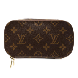 Louis Vuitton AB Louis Vuitton Brown Monogram Canvas Fabric Monogram Trousse Blush PM France