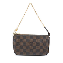 Louis Vuitton AB Louis Vuitton Brown Damier Canvas Fabric Damier Ebene Mini Pochette Accessoires France