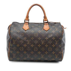 Louis Vuitton B Louis Vuitton Brown Monogram Canvas Fabric Monogram Speedy 30 France