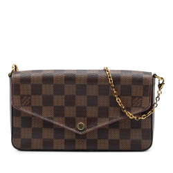 Louis Vuitton AB Louis Vuitton Brown Damier Canvas Fabric Damier Ebene Pochette Felicie France