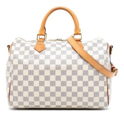 Louis Vuitton B Louis Vuitton White Damier Canvas Fabric Damier Azur Speedy Bandouliere 30 France