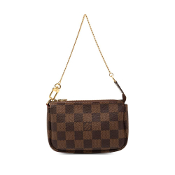 Louis Vuitton AB Louis Vuitton Brown Damier Canvas Fabric Damier Ebene Mini Pochette Accessoires France