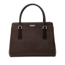 Burberry B Burberry Brown Dark Brown Calf Leather Handbag United Kingdom