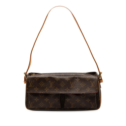 Louis Vuitton B Louis Vuitton Brown Monogram Canvas Fabric Monogram Viva Cite MM France