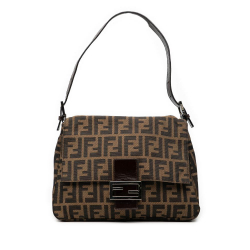 Fendi B Fendi Brown Canvas Fabric Zucca Mamma Forever Italy