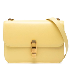 Saint Laurent AB Saint Laurent Yellow Calf Leather Carre Crossbody Italy