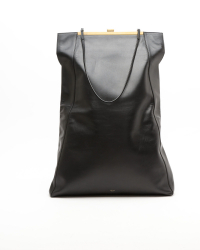 Celine Céline Tall Cabas Clasp Tote Bag
