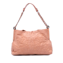 Chanel B Chanel Brown Nude Calf Leather Small Iridescent skin Sea Hit Tote Italy