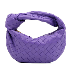 Bottega Veneta AB Bottega Veneta Purple Dark Purple Nappa Leather Leather Mini Nappa Intrecciato Jodie Italy