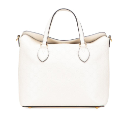 Gucci B Gucci White Ivory Calf Leather Guccissima Linea A Fold Over Satchel Italy