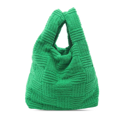 Bottega Veneta AB Bottega Veneta Green Cotton Fabric Terry Cloth Shopping Tote Italy