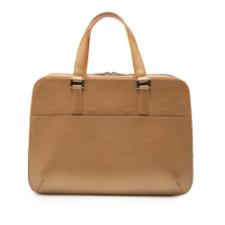 Louis Vuitton B Louis Vuitton Brown Light Brown Calf Leather Monogram Mat Malden France