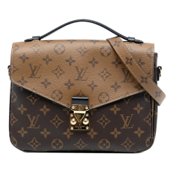 Louis Vuitton AB Louis Vuitton Brown Monogram Canvas Fabric Monogram Reverse Pochette Metis Italy