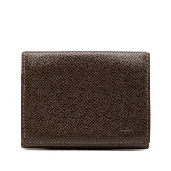 Louis Vuitton AB Louis Vuitton Brown Dark Brown Taiga Leather Leather Taiga Business Card Holder Spain