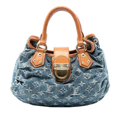 Louis Vuitton B Louis Vuitton Blue Denim Fabric Monogram Pleaty France