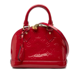 Louis Vuitton AB Louis Vuitton Red Vernis Leather Leather Monogram Vernis Alma BB France