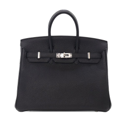 Hermès AB Hermès Black Calf Leather Togo Birkin Retourne 25 France