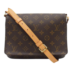 Louis Vuitton AB Louis Vuitton Brown Monogram Canvas Fabric Monogram Musette Tango Short Strap Spain
