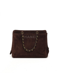 Chanel CC Suede Chain Tote Bag