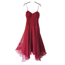 MONSOON Dark red silk dress 34
