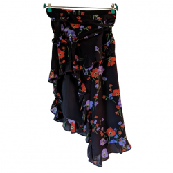 Gilmar Long asymmetrical skirt 100% silk 38