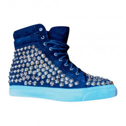 Jeffrey Campbell Sneakers aus schwarzem Wildleder mit goldenen Nieten 36.5