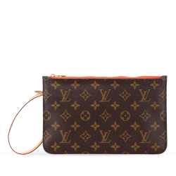 Louis Vuitton B Louis Vuitton Brown Monogram Canvas Canvas Monogram Neverfull Pouch France