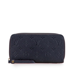 Louis Vuitton B Louis Vuitton Blue Navy Monogram Empreinte Leather Zippy Long Wallet France