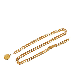 Chanel B Chanel Gold Gold Plated Metal CC Medallion Chain Belt France