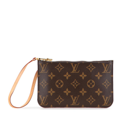 Louis Vuitton AB Louis Vuitton Brown Monogram Canvas Fabric Monogram Neverfull Pouch France