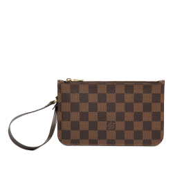 Louis Vuitton AB Louis Vuitton Brown Damier Canvas Fabric Damier Ebene Neverfull PM Pouch France