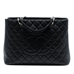 Chanel AB Chanel Black Caviar Leather Leather Caviar Grand Shopping Tote Italy