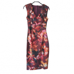 Karen Millen Flou print glamour dress 34