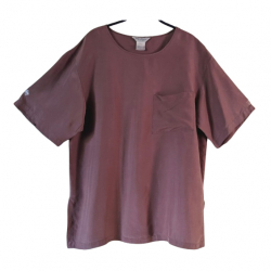 Max Mara Blouse en soie vieux-rose/mauve -L