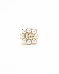 Gucci Flower Pearl Ring, size 51