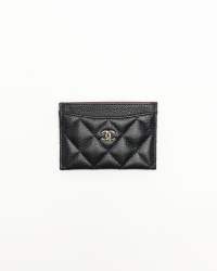 Chanel Coco Mark Caviar Card Holder
