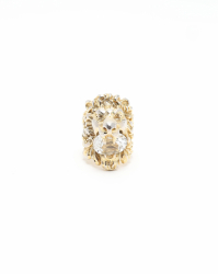 Gucci Lion Rhinestone Ring, size 55
