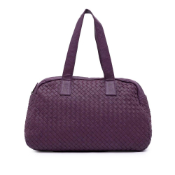 Bottega Veneta B Bottega Veneta Purple Violet Nappa Leather Leather Nappa Intrecciato Shoulder Bag Italy